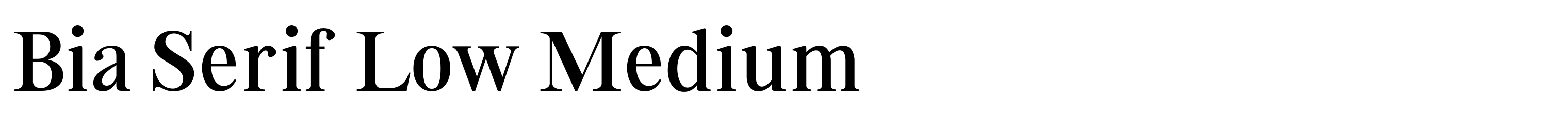 Bia Serif Low Medium